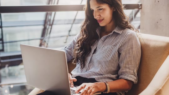 Woman with laptop