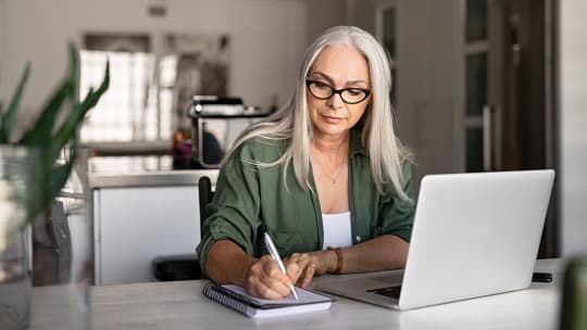 Woman on Computer