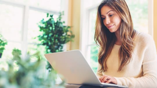Woman Using Computer
