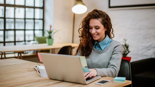 woman using laptop 