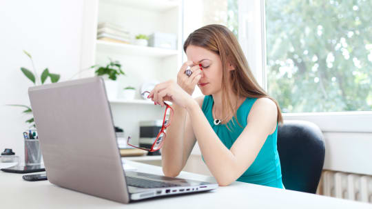 Anxious Woman at Work