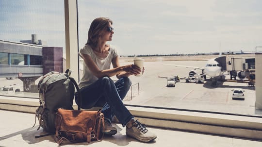 Woman traveling