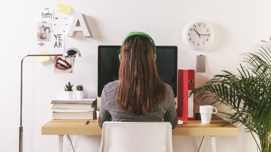 Creative woman at desk