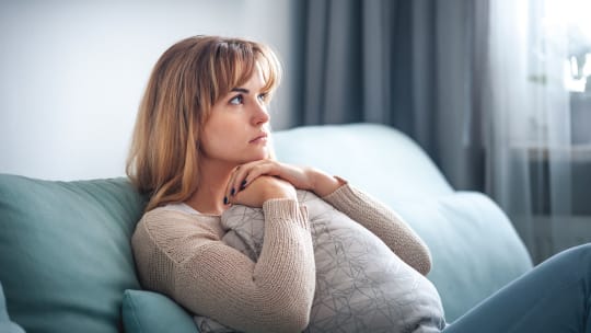 Stressed woman at Home 