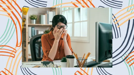 woman frustrated at work