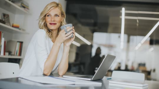 Happy Woman at Work