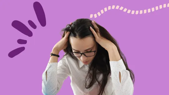 woman stressed at work