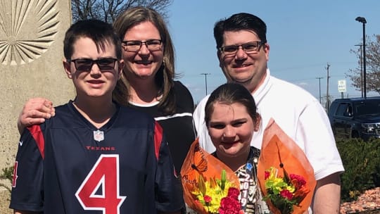 Chris Hoffman and her family. Photo Courtesy of General Motors.