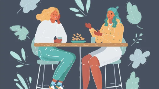 Women talking