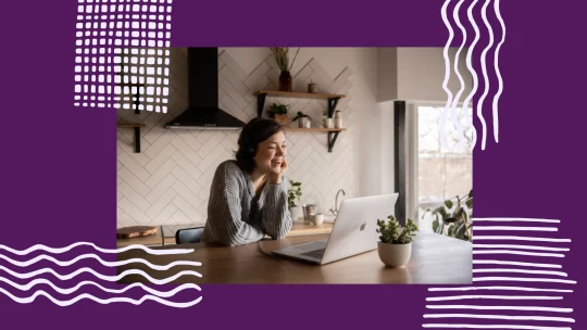woman in virtual interview