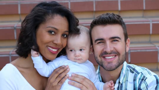 adoptive parents and child
