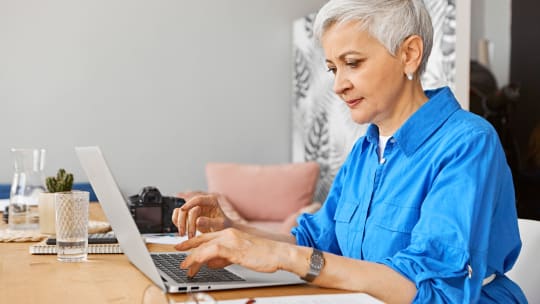 Woman on computer