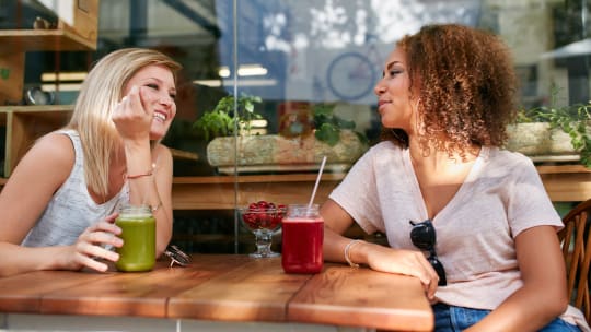 Friends at a cafe