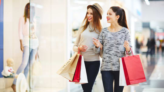 woman holiday shopping