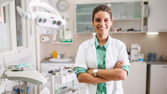 dentist examining patient's teeth
