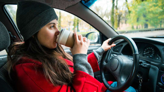 Woman in the car
