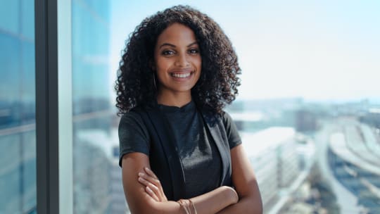 woman projecting professional image
