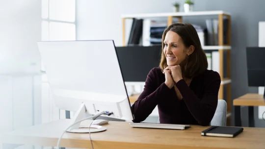 Woman on computer