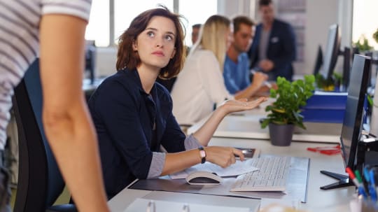 Frustrated Woman at Work