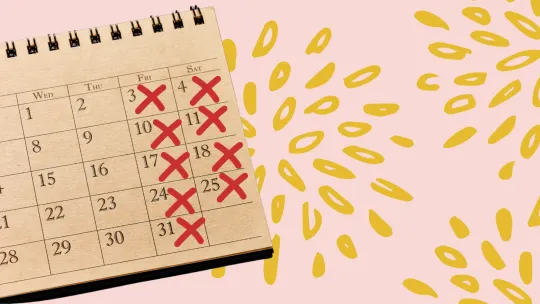 calendar with days crossed off