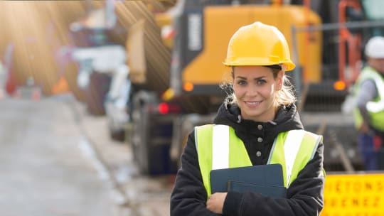 Woman in Hard Hat