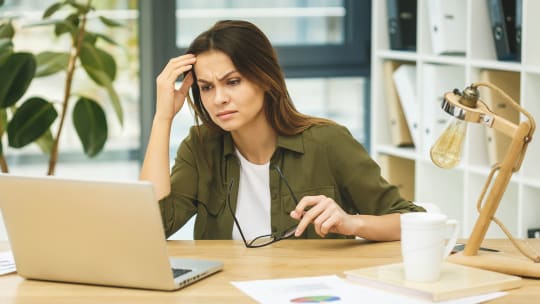 Stressed older woman
