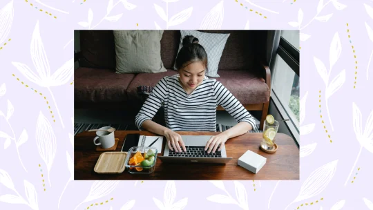 woman working from home