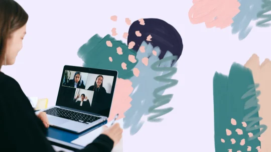 woman on virtual meeting