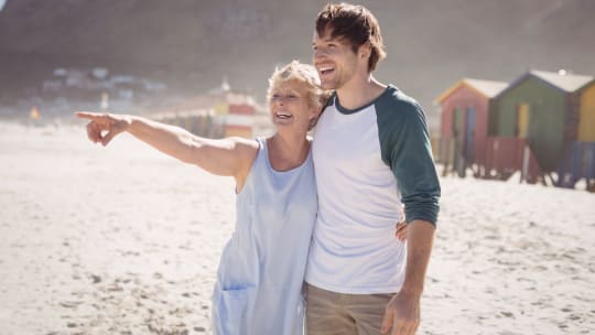 Mom with adult son