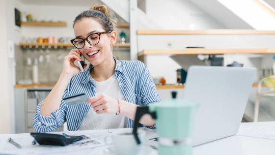Woman with credit card