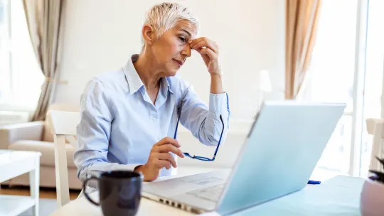 Woman working from home