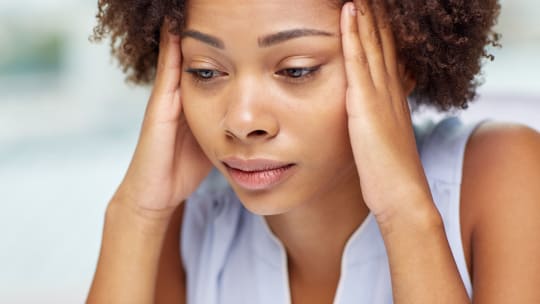 woman stressed at work