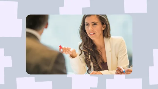 a woman negotiating