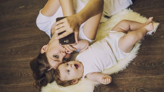 Newborn Baby with Mom