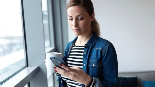 Woman with phone