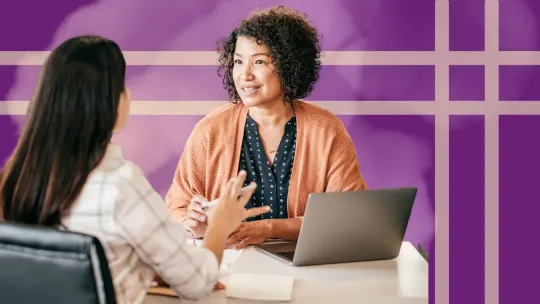 Image depicting an interview. Image courtesy of Canva/Fairygodboss Staff.