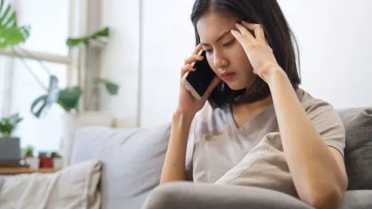 Woman on phone