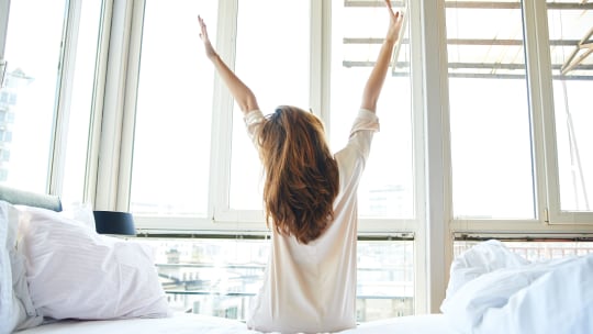 Woman Waking Up