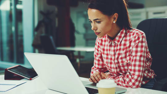 Woman on Computer