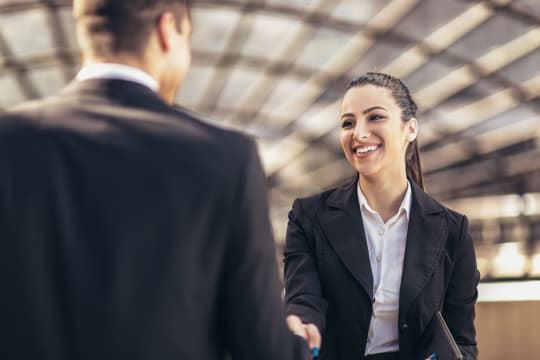 Businesswoman Shaking Hand