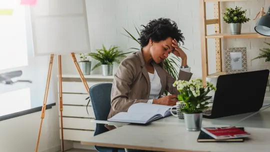 Black Woman Working