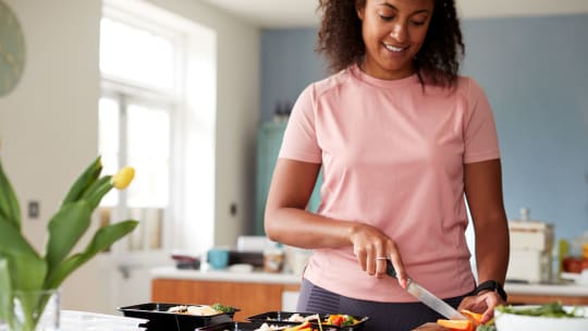woman making meals ahead of time