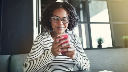 Woman Looking at Memes