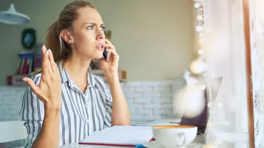 Woman on phone