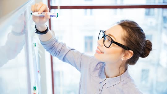 Writing on a white board