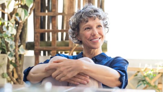 Woman Smiling Outside