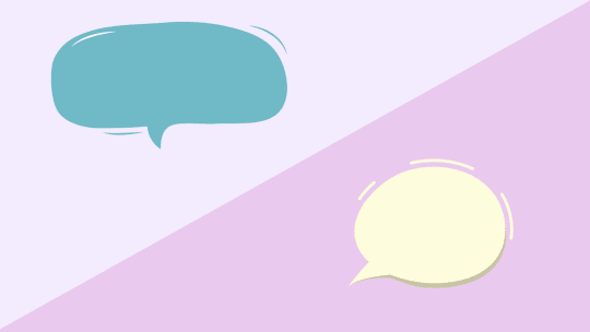 two speech bubbles