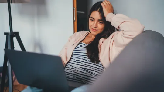 Woman on video call 