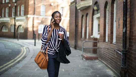 Business woman walking