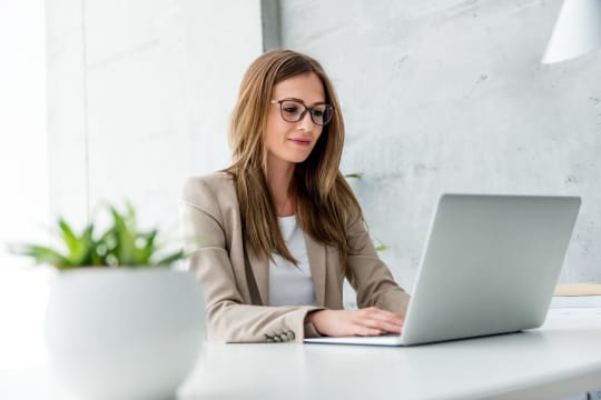 Woman on Computer